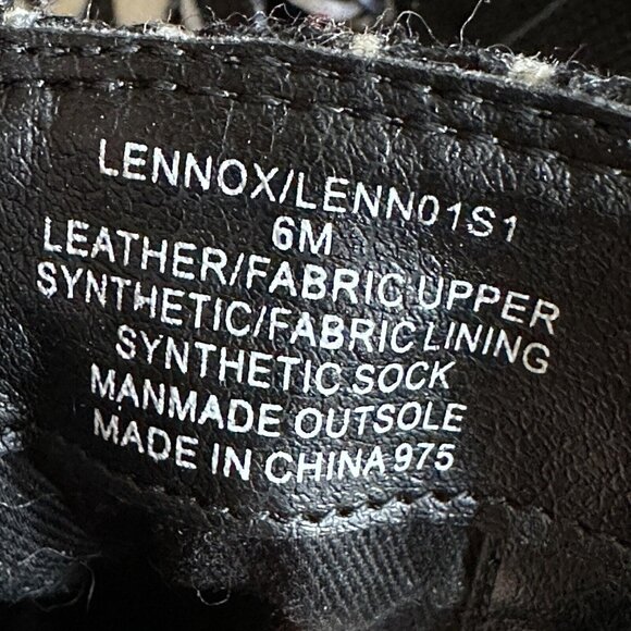 Steve Madden Boots Women's Size 6M Lennox Combat Leather Plaid Stripe Lace Black - Picture 9 of 9